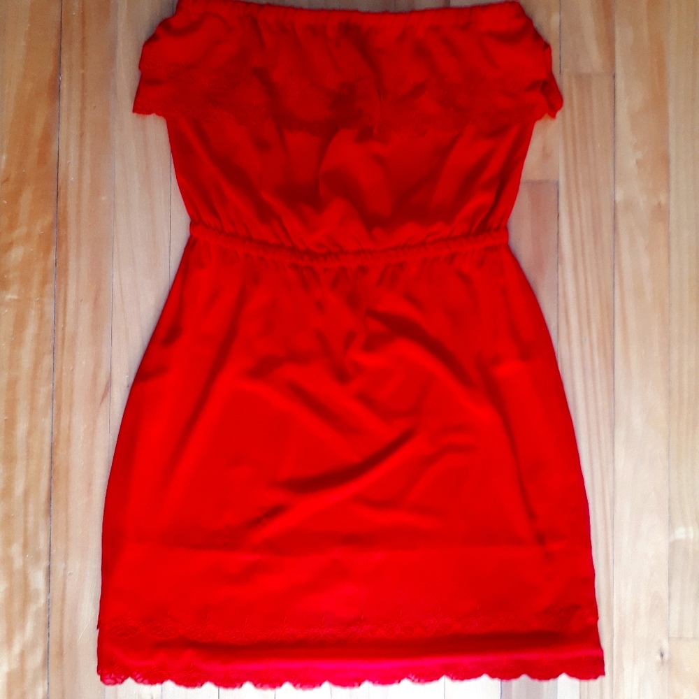 Strapless Red Dress